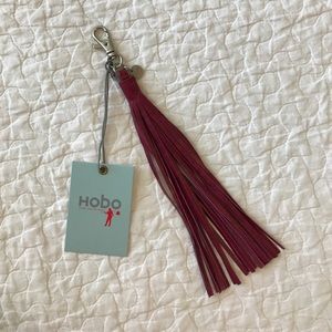 ⭐️ Hobo red plum tassel keychain