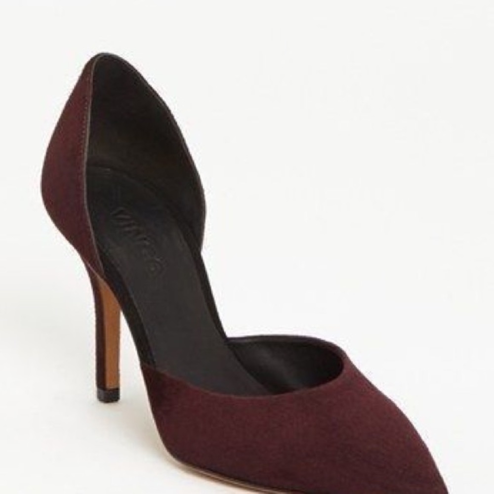 Vince Celeste d'Orsay Pointed Toe Pump Pomegranate