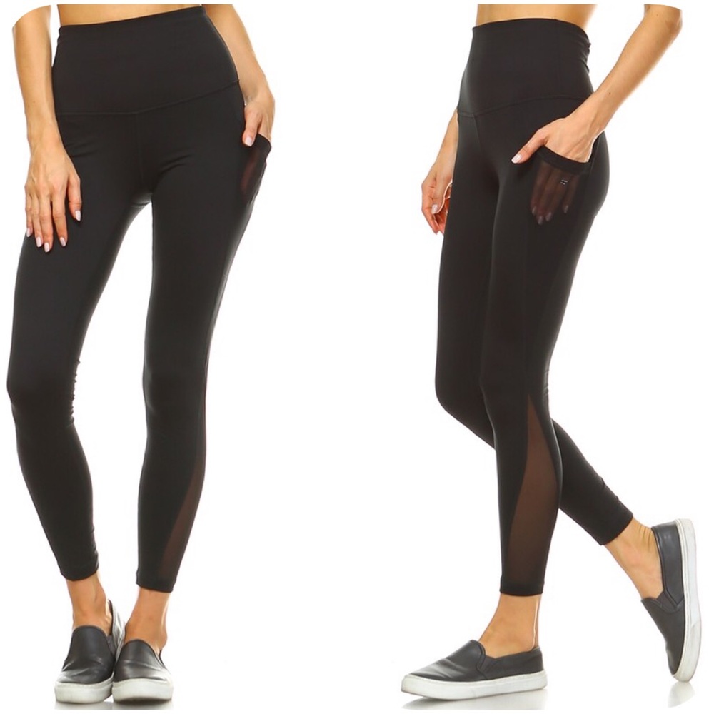 🆕 High Waist Workout black leggings with pockets