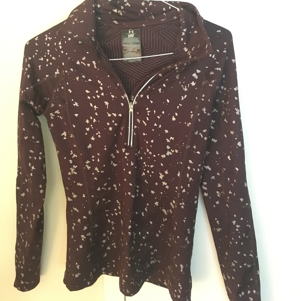Dark purple under armour pull over half zip jacket