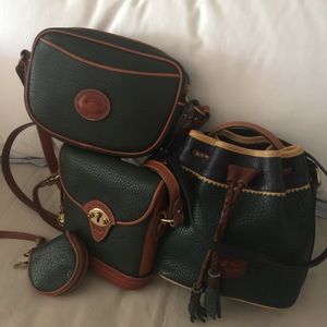 VTG DOONEY & BOURKE GREEN COLLECTION—4 BAGS MINT C