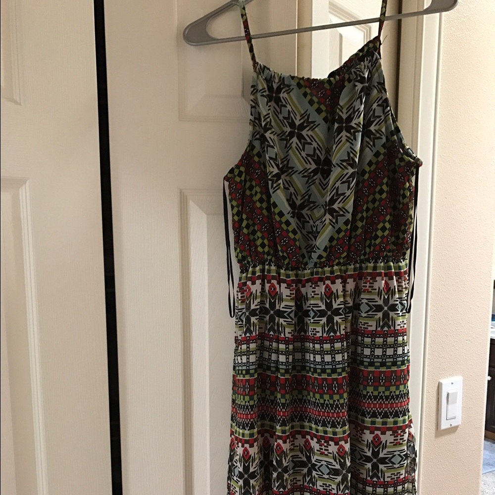 Angie print wrap maxi dress