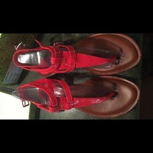Final price Hot coral summer sandals