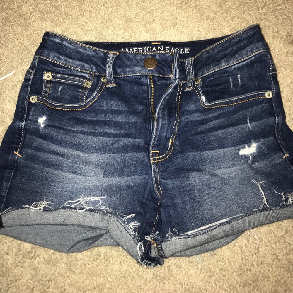 American eagle super stretch jean shorts