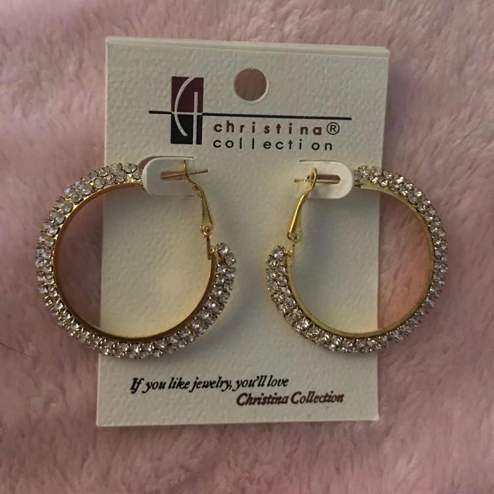 Gold hoop earrings