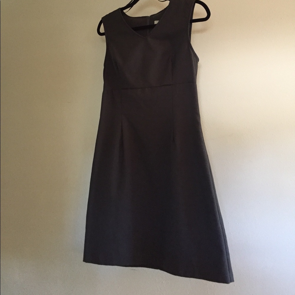 Simple grey knee length dress