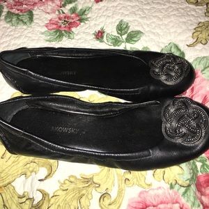 Be Makowsky leather ballet flats