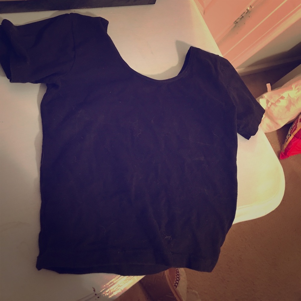 Black American apparel crop top