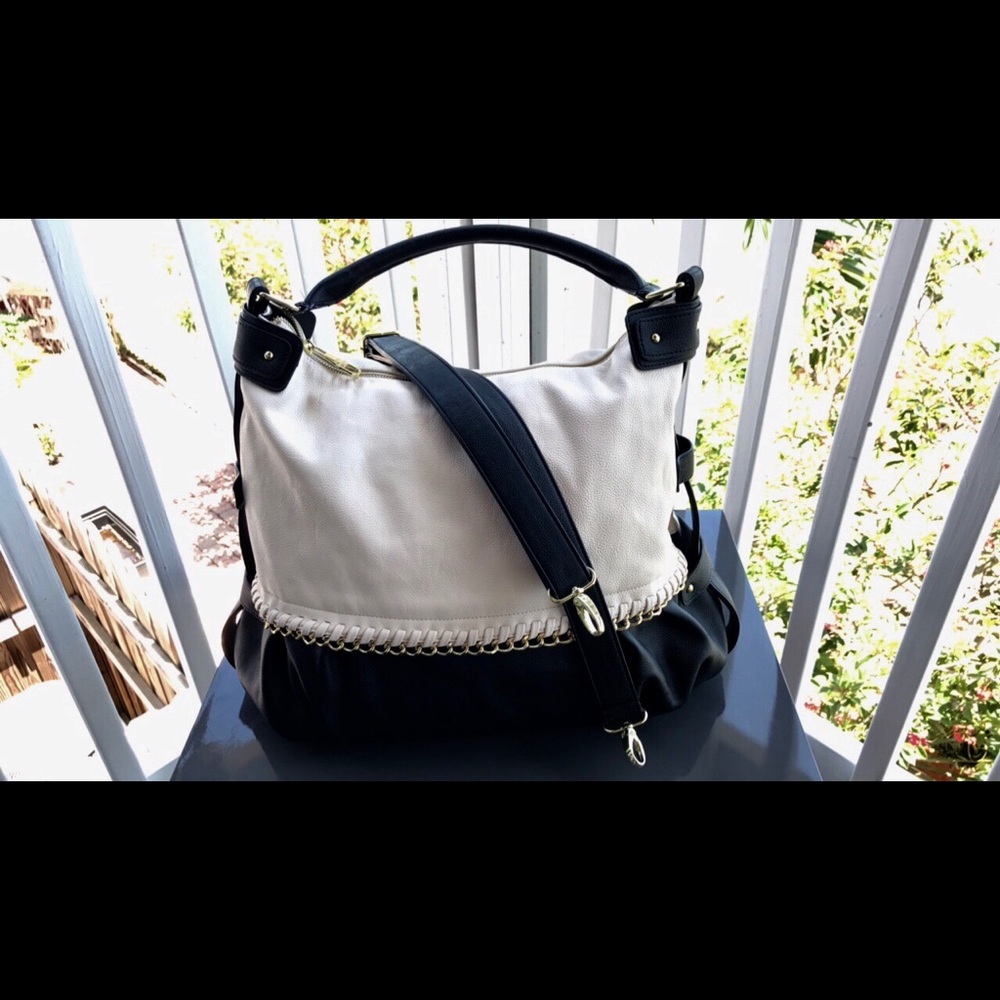 Steve Madden Black & White Hobo Bag