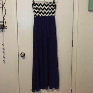 Chevron maxi dress