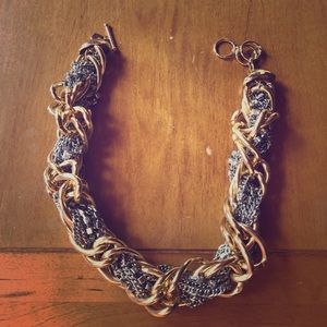 Gold and Silver Choker Necklace
