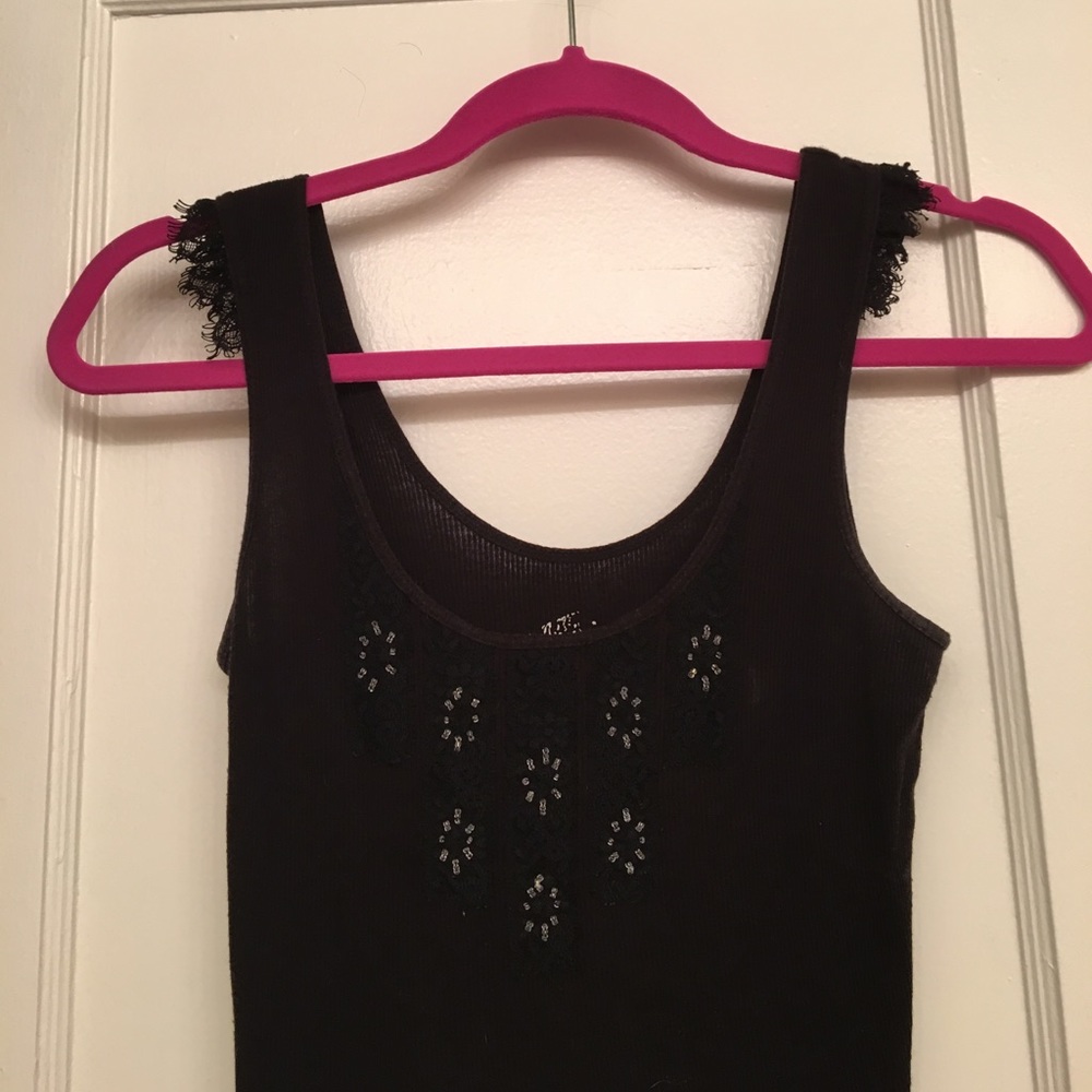 Free people beaded black tank