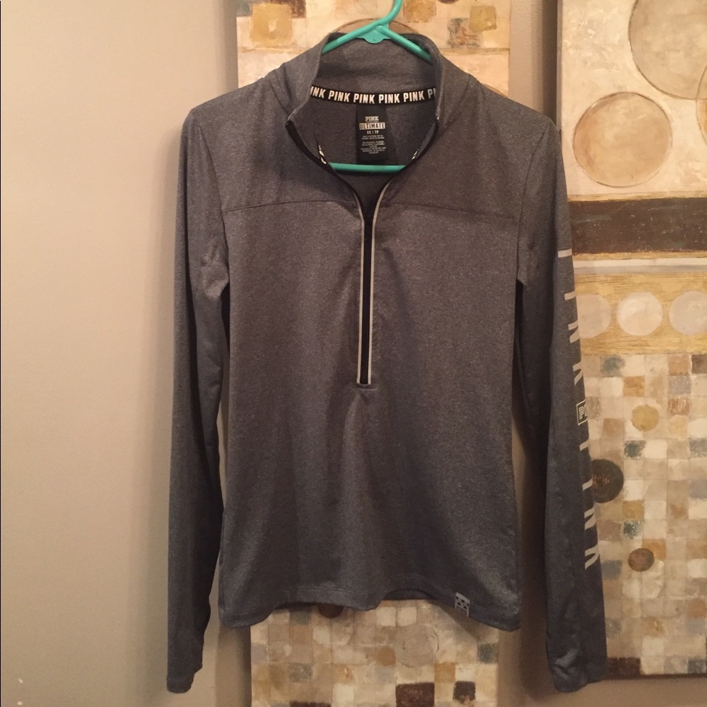 Gray 1/2 zip jacket from PINK