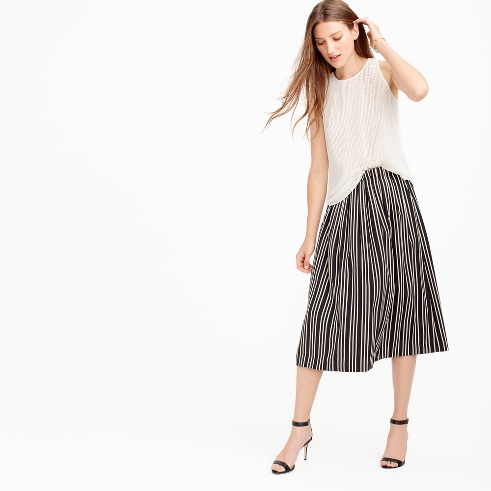 J.CREW Pleated Midi Skirt Size 00