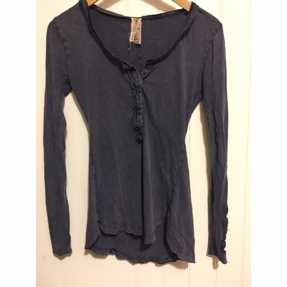 Free People Navy Blue Longsleeve