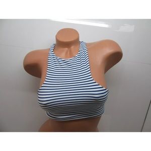 Mikoh Barbados top blue/white stripe size medium