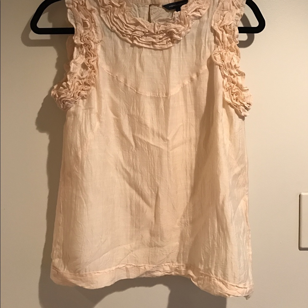 French connection Ruffle Shirt/Tank - Picture 3 of 3