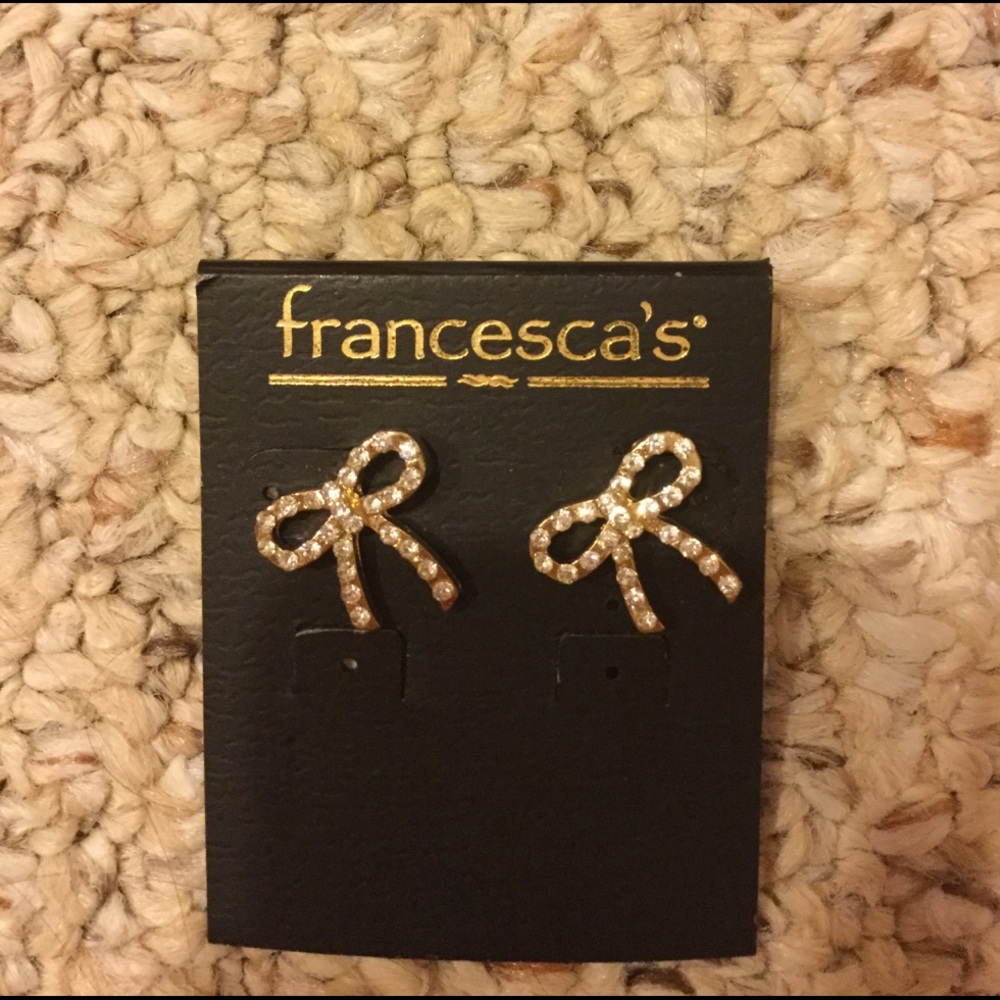 Never worn bow earrings