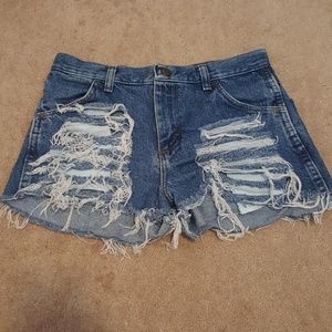Distressed Jean Shorts