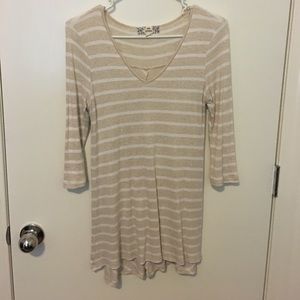 Cream and white tunic