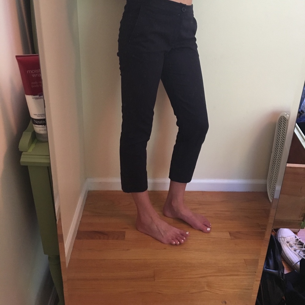 H&M Cropped Dress Pants in Navy