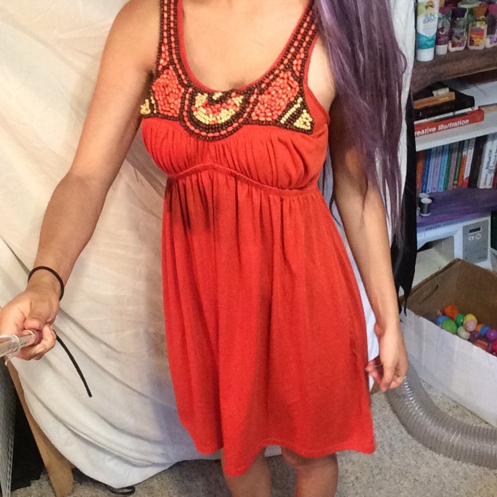 Orange sun dress
