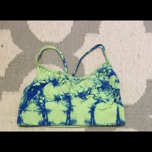 Malibu Sugar Cami Bra in neon yellow & cobalt blue