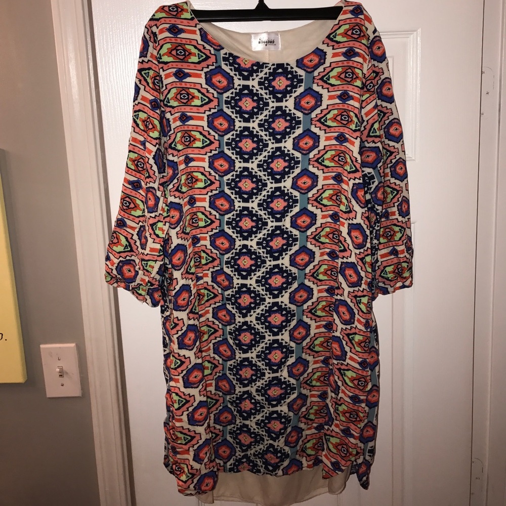 Meghan LA colorful dress