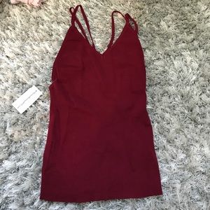 Bodycon Dark Red Going Out Tank