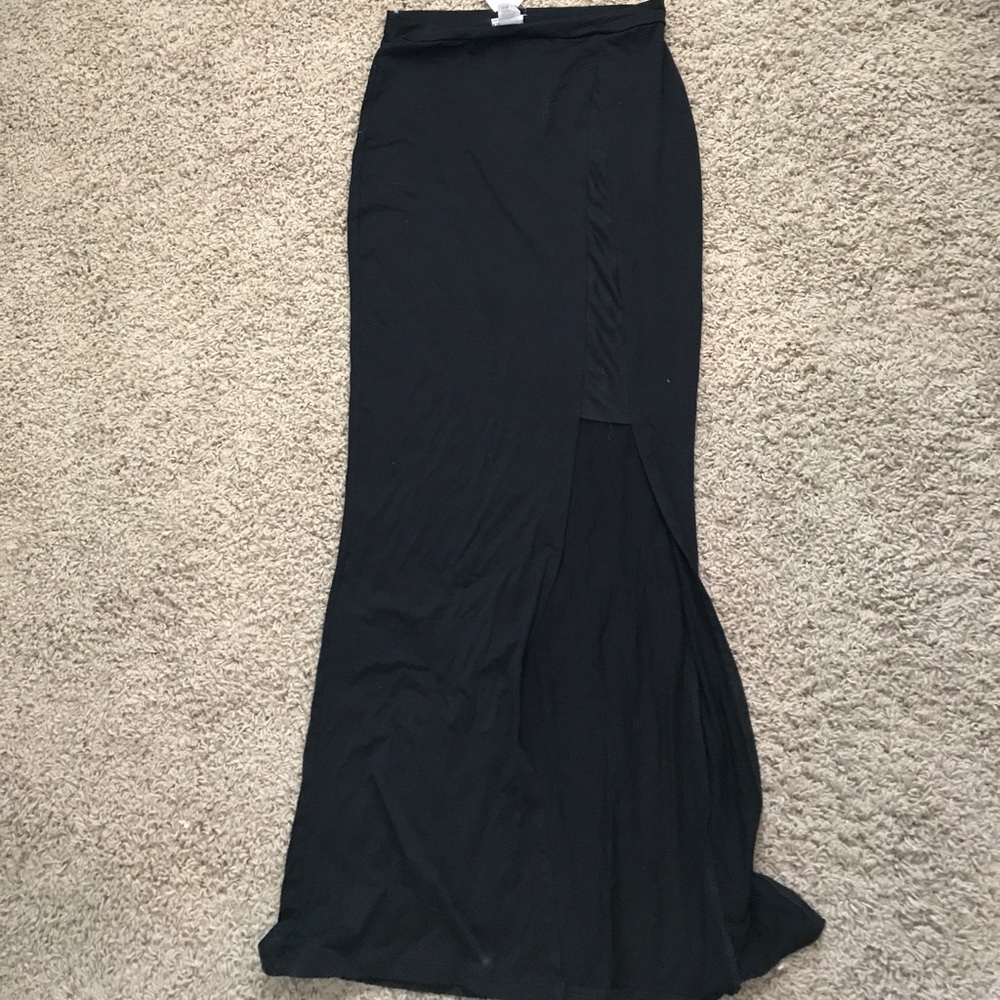 Black maxi skirt