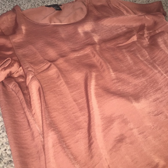 rose gold satin blouse