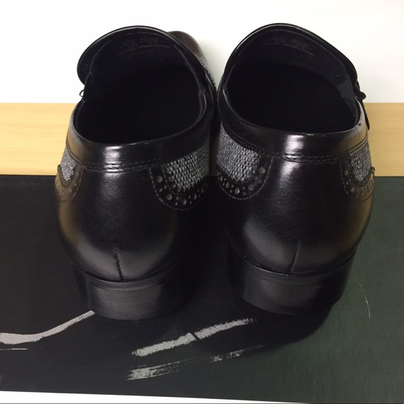 Two tone Leather & Wool Wingtip Shoes main image 4