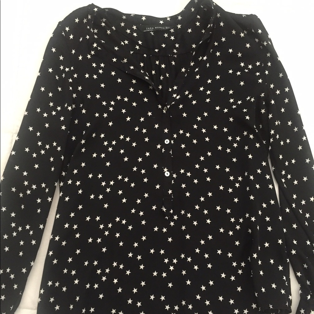 Zara Star Print Blouse