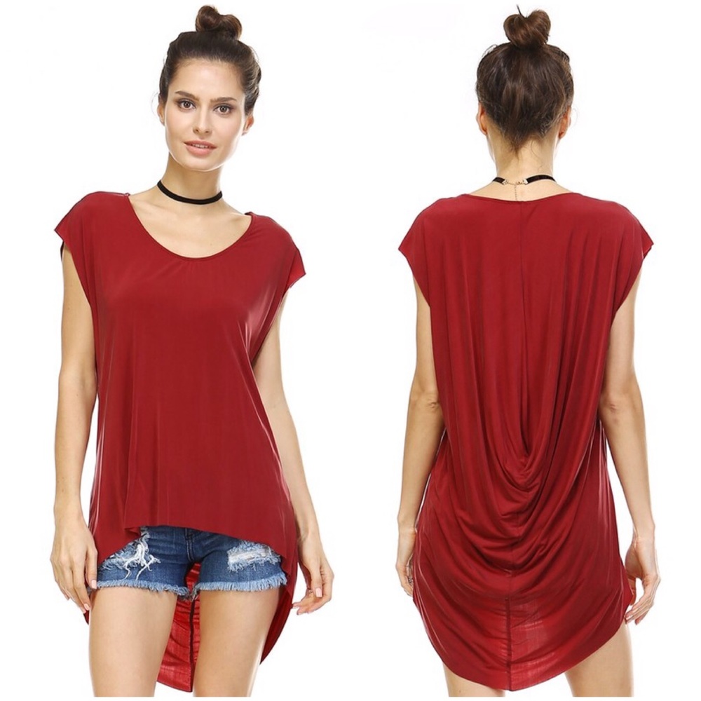 High low draped top