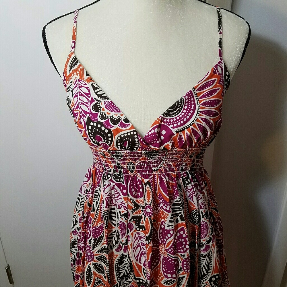 Aqua Floral Flounce Sundress - Picture 2 of 8