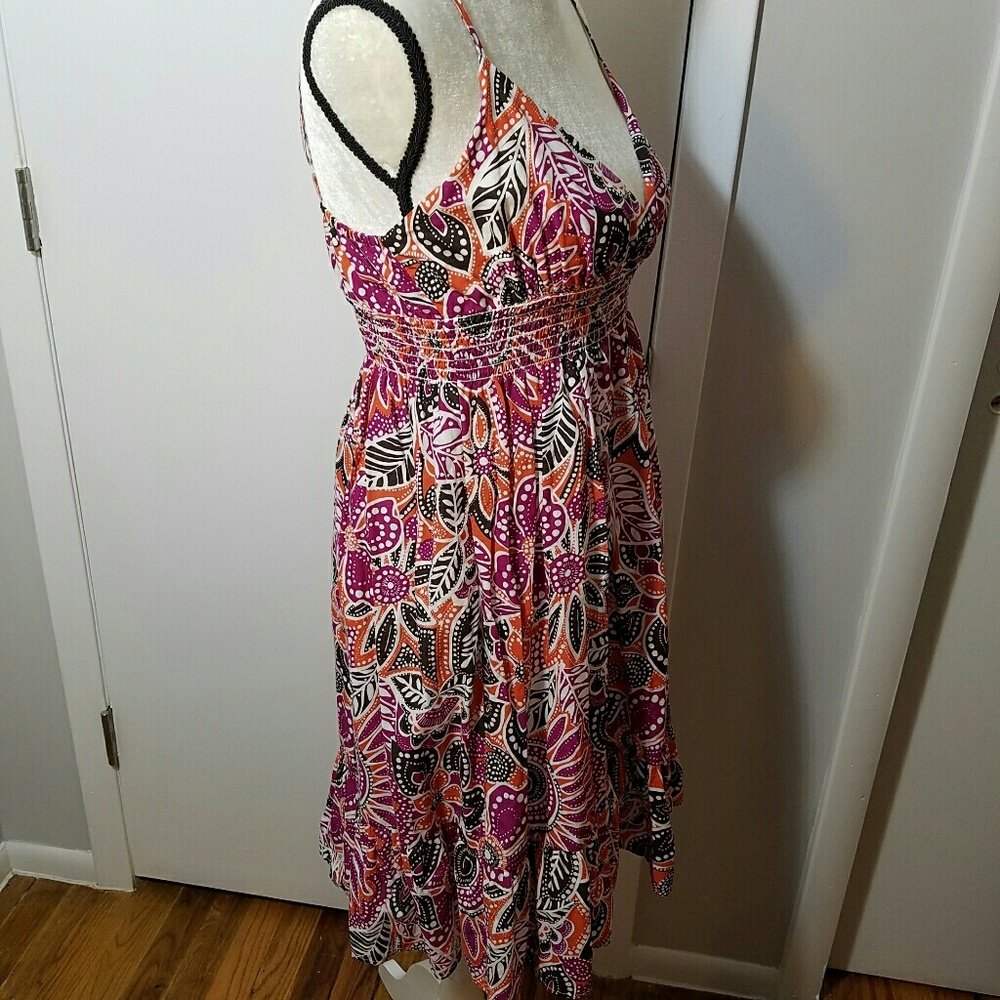 Aqua Floral Flounce Sundress - Picture 3 of 8