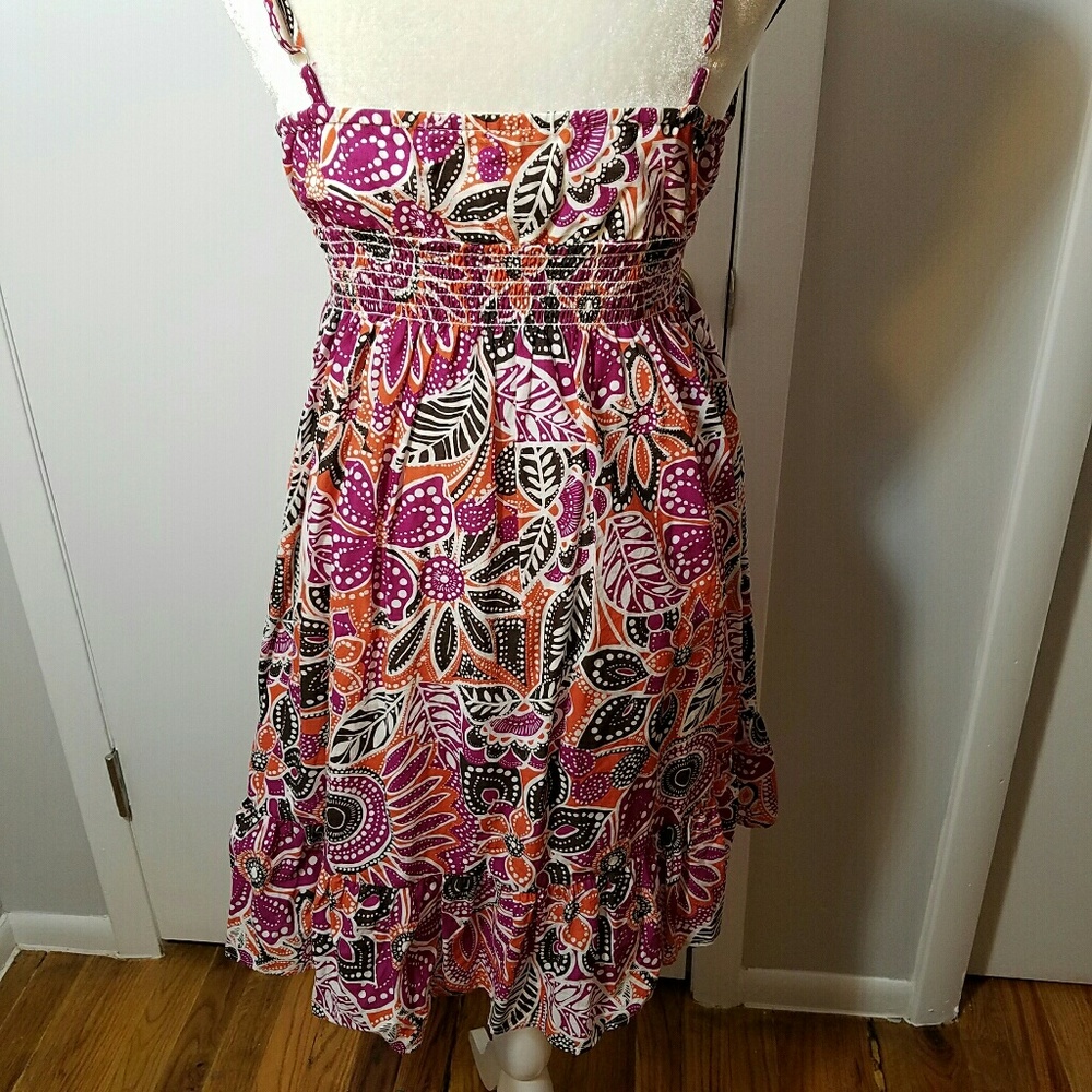 Aqua Floral Flounce Sundress - Picture 4 of 8