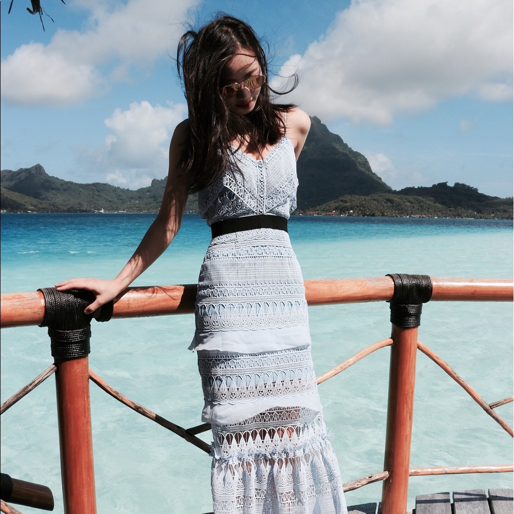 Self portrait maxi dress - Baby blue size 4