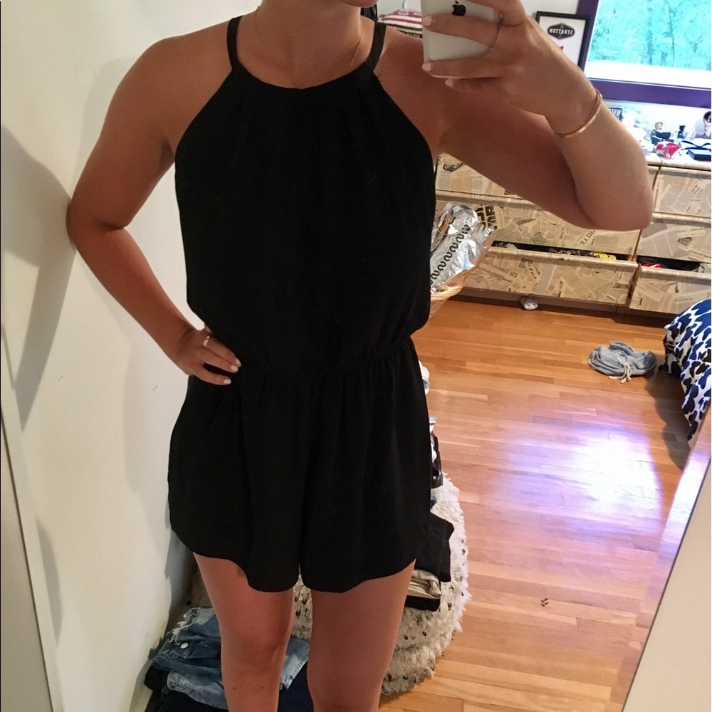 Adorable black high neck romper!