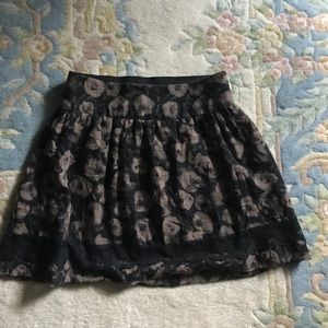 Floral and lace skirt