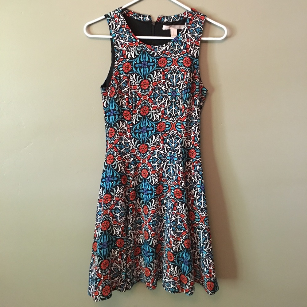 Forever 21 colorful mosaic dress