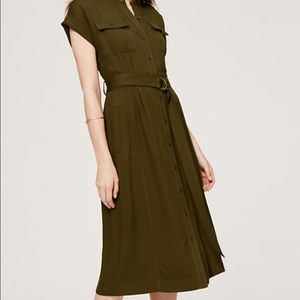 Reduced! LOFT Safari midi shirt dress