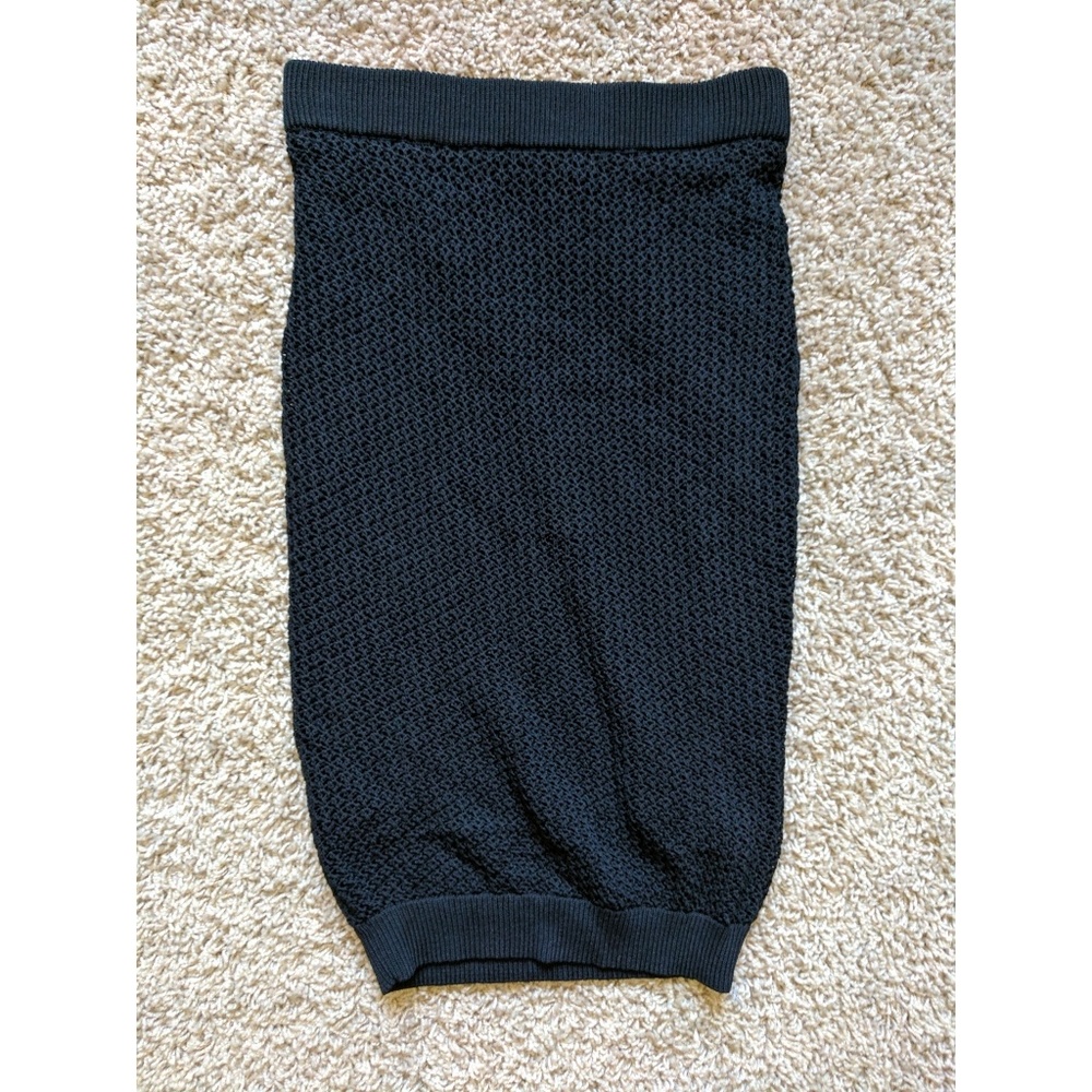Black BEBE "Chunky Open Stitch Skirt," (NWT)