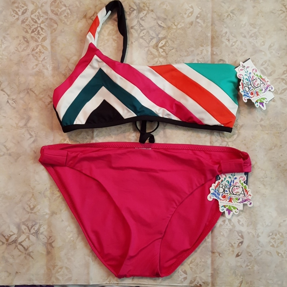 One shoulder bikini swimsuit *Becca Rebecca Virtue
