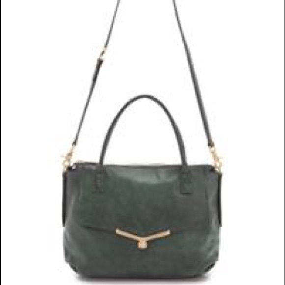 Anthropologie Handbags - Botkier Valentina satchel crossbody emerald green