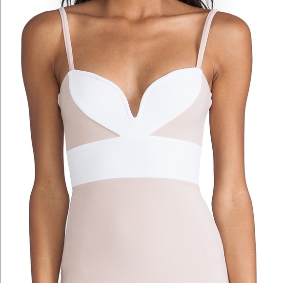 Nookie Bonita Dress in Nude & White - Picture 2 of 4