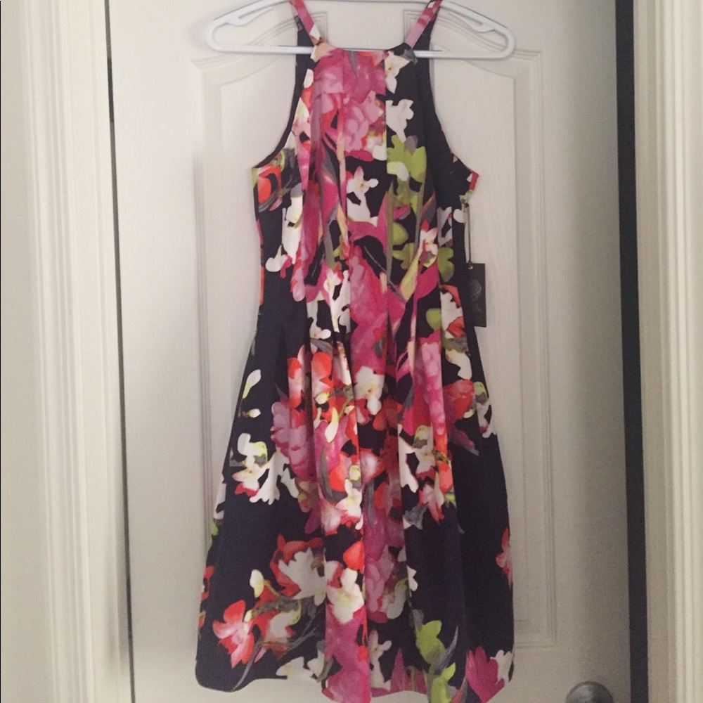 Floral fit and flare dress