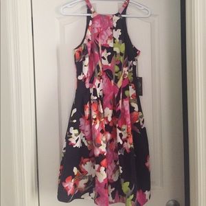 Floral fit and flare dress