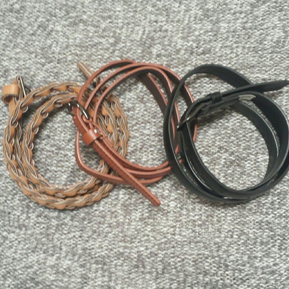 Set of 3 Super Cute Skinny Belts L