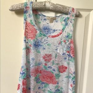 Forever 21 floral racerback tank